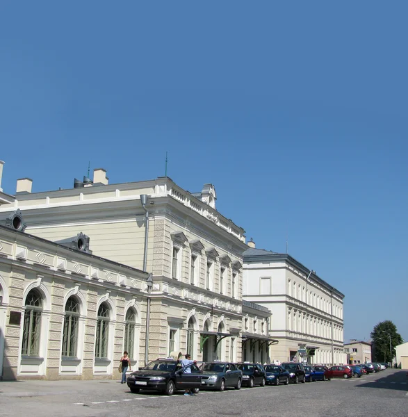 Taxi op het station in Przemysl (Polen) — Stockfoto