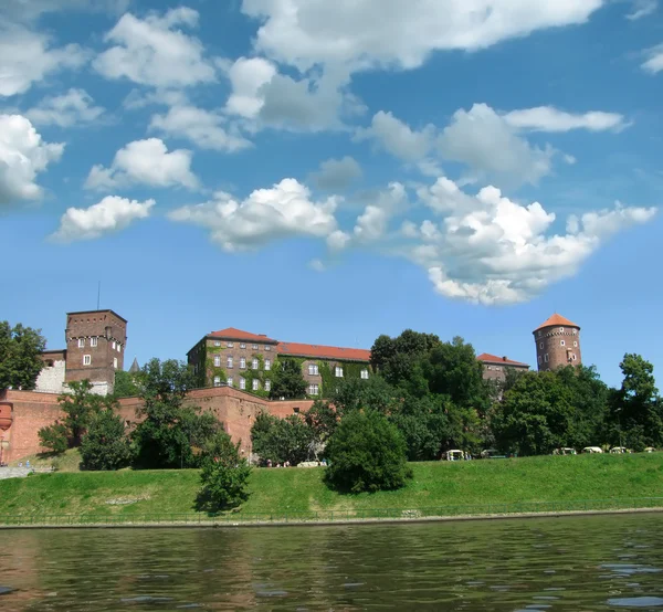 Udsigt over Wawel (Krakow, Polen ) - Stock-foto