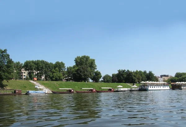 Panorama van de vistula (krakow, Polen) — Stockfoto