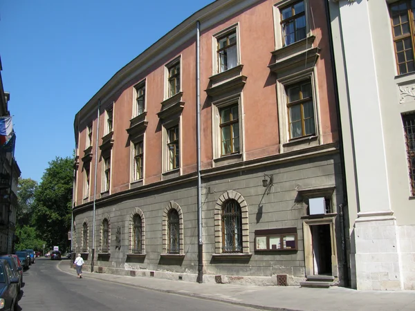 De straat in de oude stad (krakow, Polen) — Stockfoto