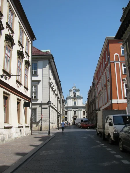 A rua na cidade velha (Cracóvia, Polônia ) — Fotografia de Stock