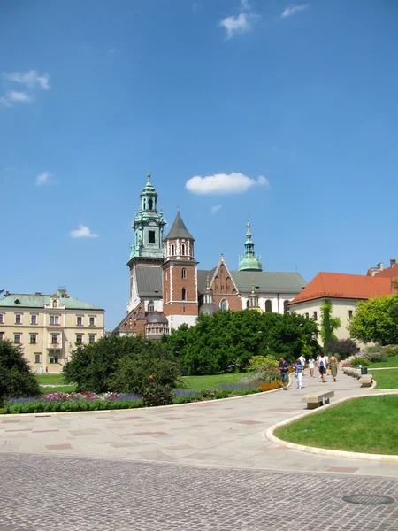 Krakow (Polonya katedralde Wawel Panoraması) — Stok fotoğraf