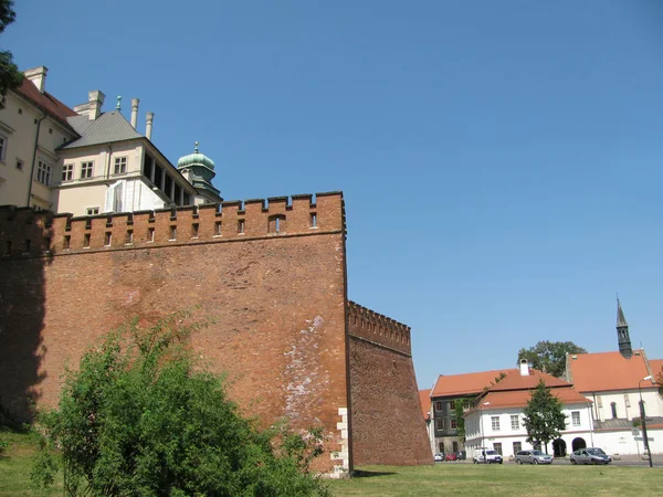 Κάστρο ΒΑΒΕΛ τοίχο (Κρακοβία, Πολωνία) — Φωτογραφία Αρχείου