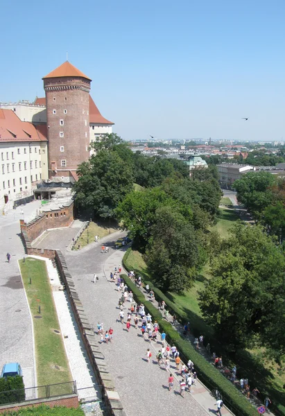 Panorama de Wawel em Cracóvia (Polónia ) — Fotografia de Stock