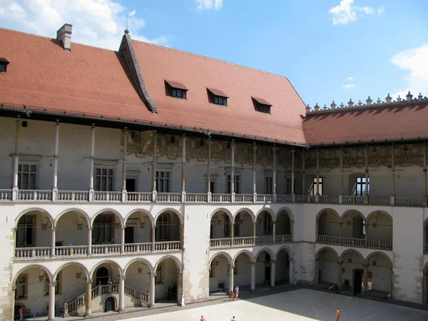 Yard in the royal palace Vavel (Krakow, Poland) Stock Image