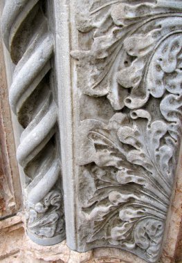 Detaylı mimari süsleme makro (Venedik, İtalya)
