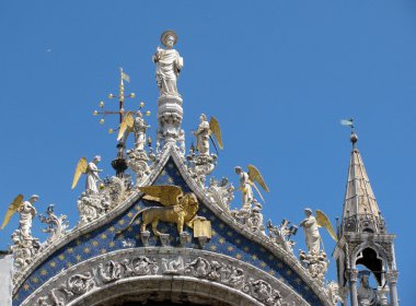 saint mark (Venedik, İtalya katedral Patriklik Bazilikası detay)