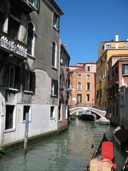 Panorama av venetiansk kanal — Stockfoto