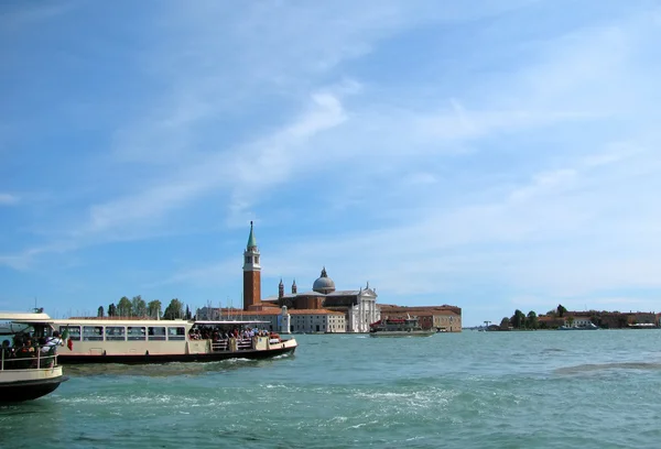 Panorama da lagoa e ilha de San Giorgio Maggiore (Veneza, Itália ) — Fotografia de Stock