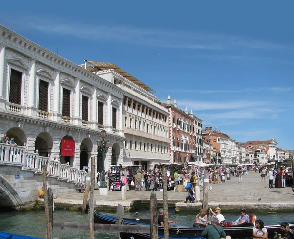 Nabrzeże w Wenecji (Włochy) — Zdjęcie stockowe