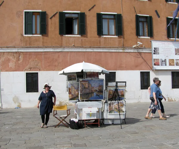 Ulica artysty w Wenecji (Włochy) — Zdjęcie stockowe