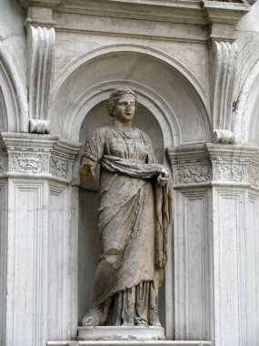 antik heykel doge Sarayı (Venedik, İtalya)