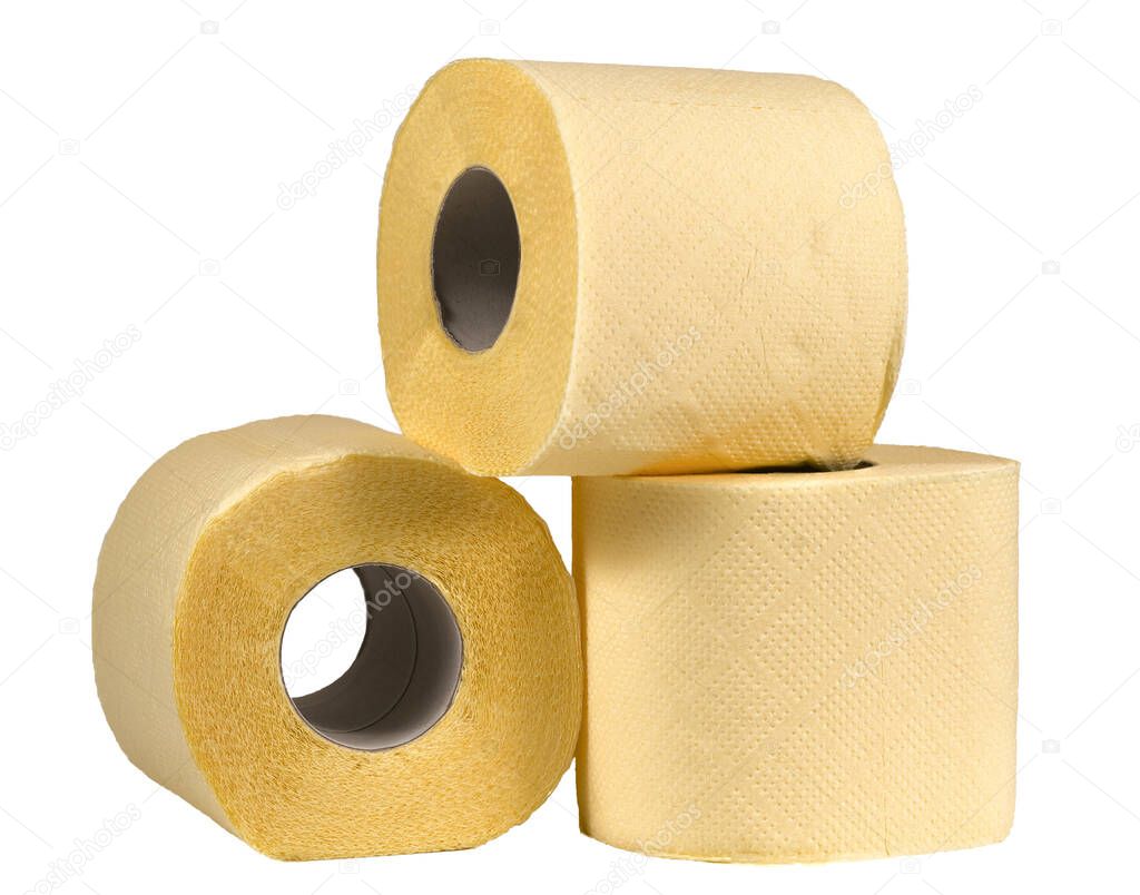 Three rolls of toilet paper