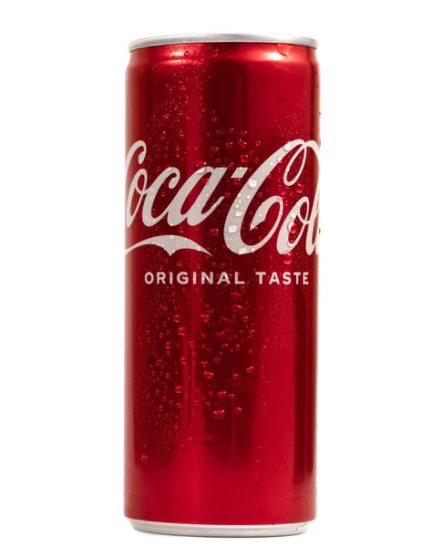 Kamenyec Podolszk Ukrajna Január 2022 Coca Cola Fehér Alapon — Stock Fotó