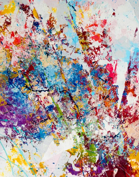 Çok renkli sıçrama suluboya lekesi - tasarımlarınız için şablon.