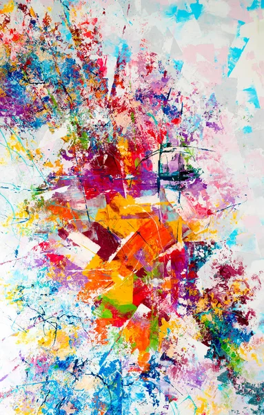 Çok renkli sıçrama suluboya lekesi - tasarımlarınız için şablon.