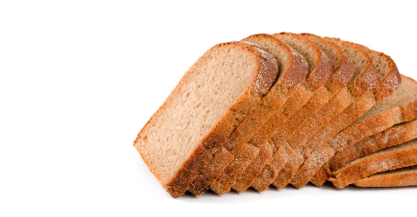 Gray Bread White Background — Photo