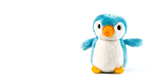 Plush Penguin White Background — 스톡 사진