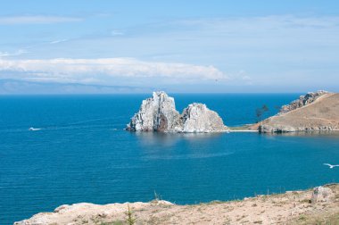 Shamanka Rock, lake Baikal, Russia clipart