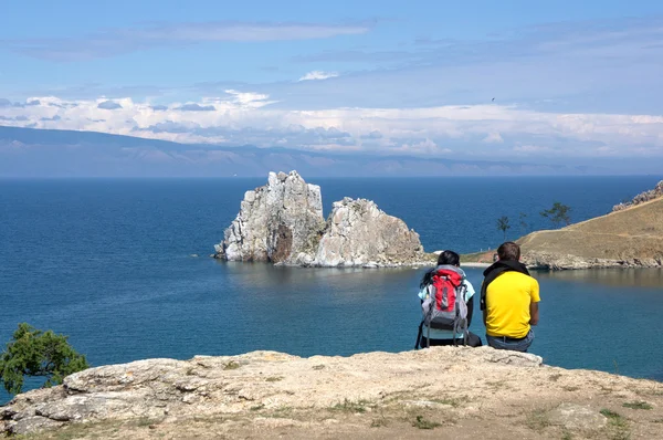 Shamanka Rock, lake Baikal, Russia — Stock Photo, Image