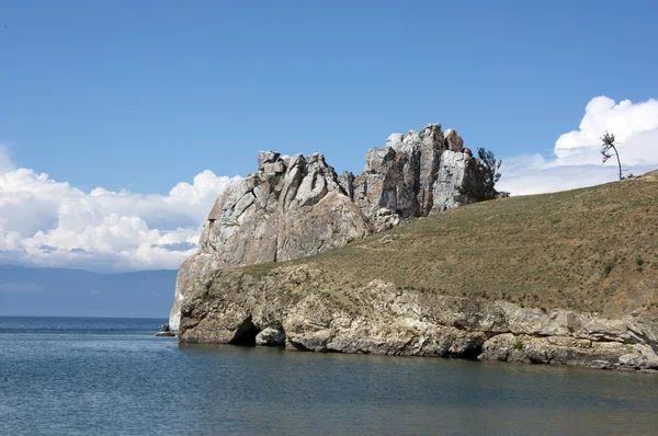 Shamanka rock, jezero Bajkal, Rusko — Stock fotografie