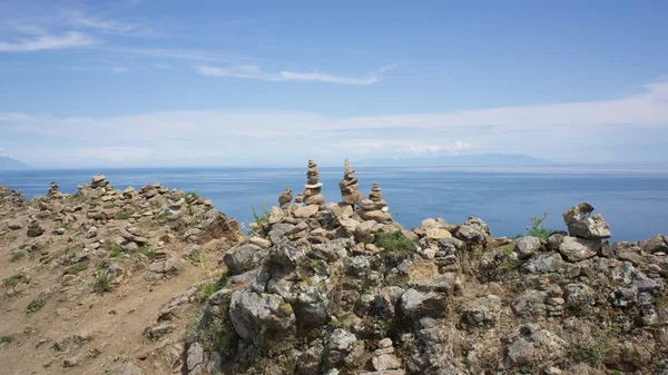 Cape Khoboy, o ponto sul da Ilha Olkhon, lago Baikal, Rússia — Fotografia de Stock