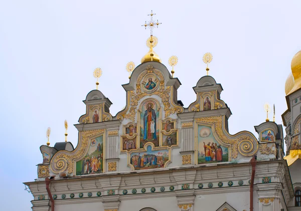 Fasade of Uspensky Cathedral Kievo-Pechersk Lavra, Ucrania —  Fotos de Stock