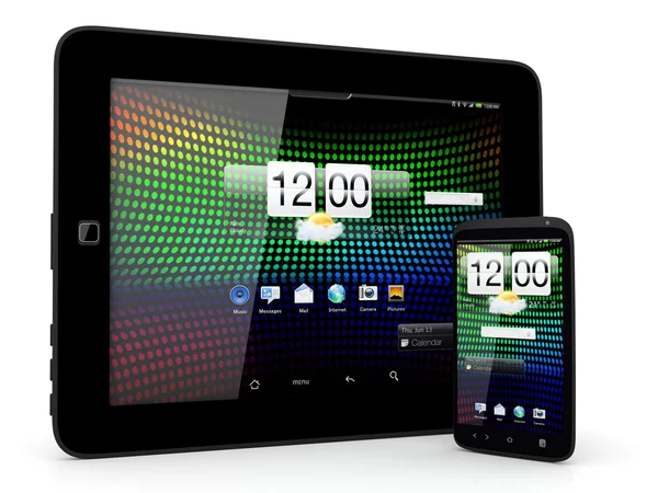 Tablet pc e smartphone — Foto Stock