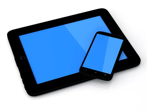 TabletPC och smartphone — Stockfoto