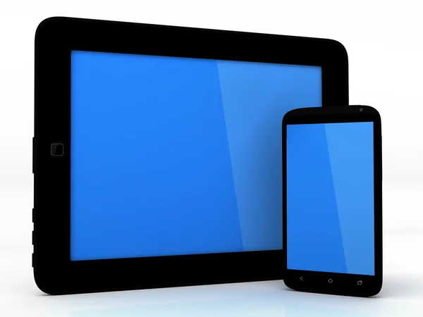 Tablet pc and smartphone — Stock Photo, Image