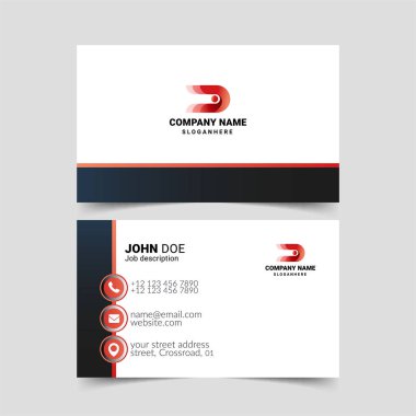 İş kartı şablonu. Eps 10 Vektörü.