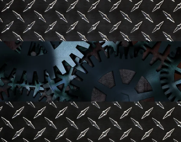 Metallic gears background — Stock Photo, Image