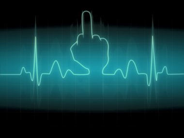 kardiyogram orta parmak işareti