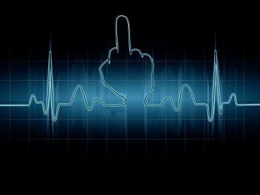 kardiyogram orta parmak işareti