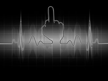 kardiyogram orta parmak işareti