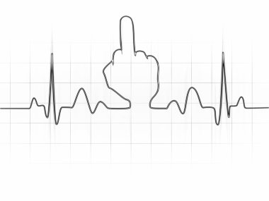 kardiyogram orta parmak işareti