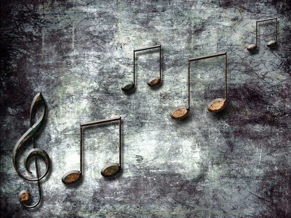 Abstract dark background with musical notes — Stock Photo, Image