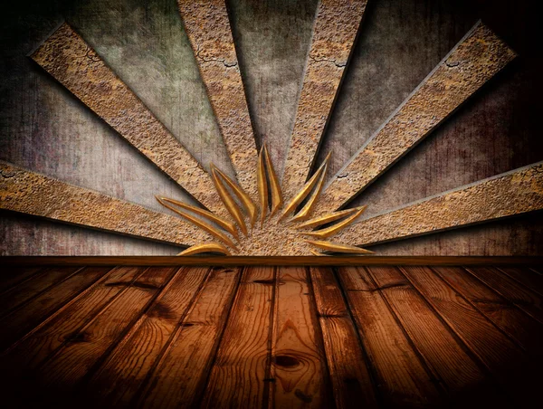 Fond texturé en bois dans une pièce intérieure — Photo