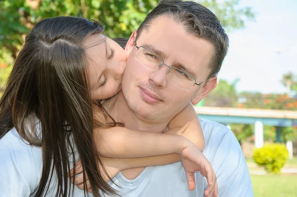 Portret van vader en dochter — Stockfoto