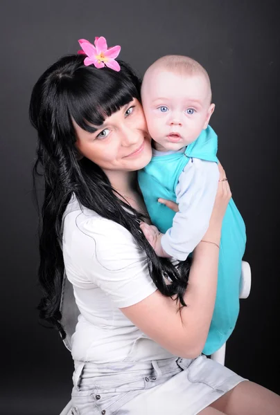 Woman with newborn baby — Stock Photo, Image