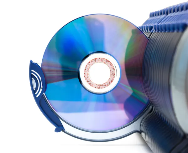 Cd in open gedeelte van vak — Stockfoto