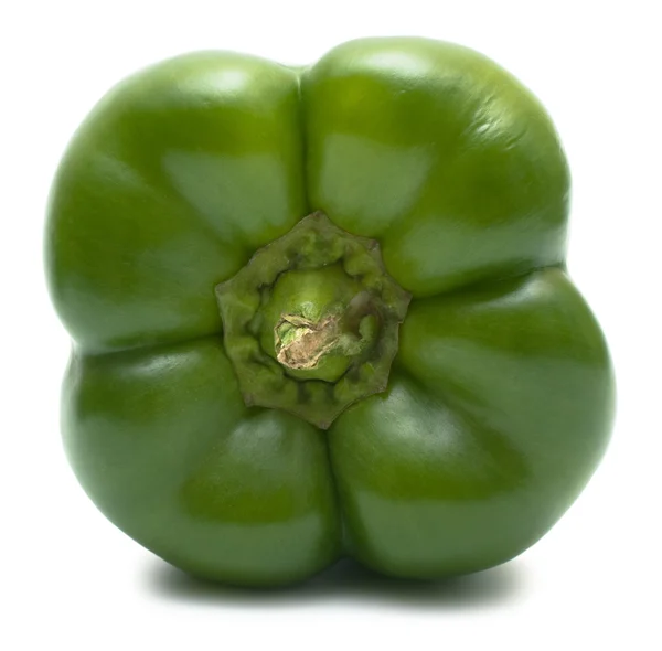 Groene paprika tip geïsoleerd op wit — Stockfoto