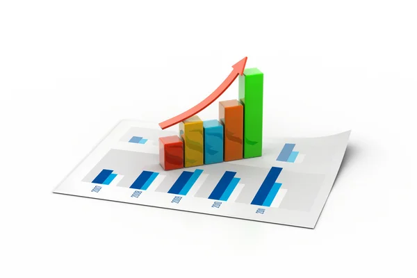 Üzleti növekedés grafikonon — Stock Fotó