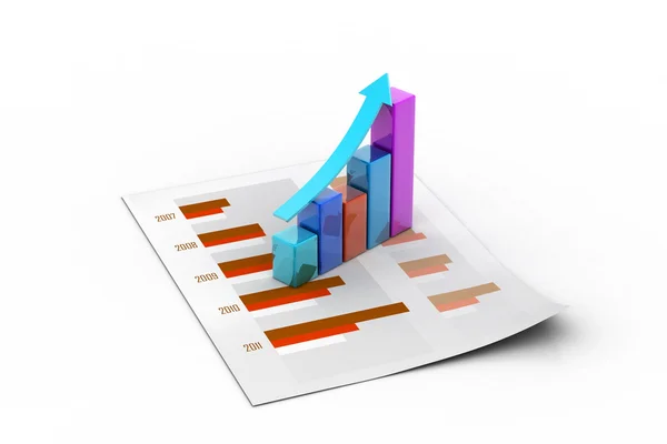 Business growth graph — Stock Photo, Image