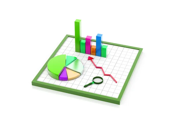 Gráfico de negócios análise — Fotografia de Stock