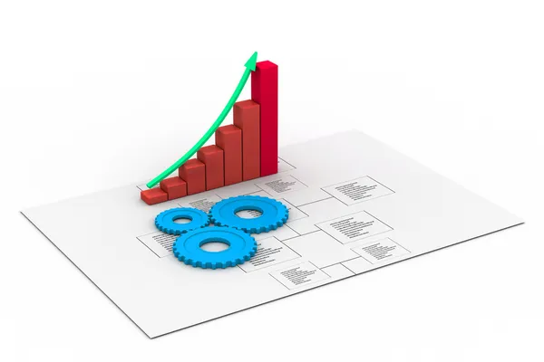 Akış şeması ve grafik — Stok fotoğraf