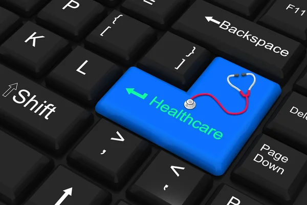 Healthcare enter key — Stock Photo, Image