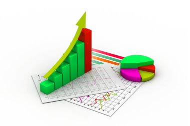 finansal bir grafik grafik para ile