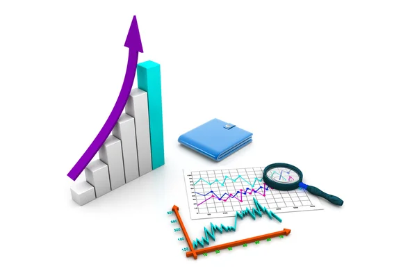 Analys av affärsgraf — Stockfoto