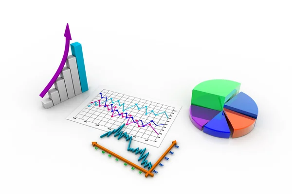 Gráfico de negócios com gráfico — Fotografia de Stock